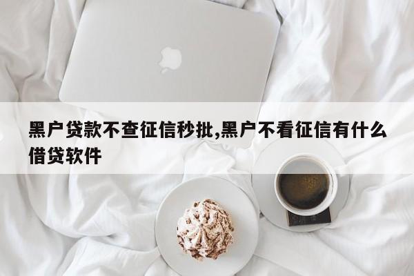 黑户贷款不查征信秒批,黑户不看征信有什么借贷软件