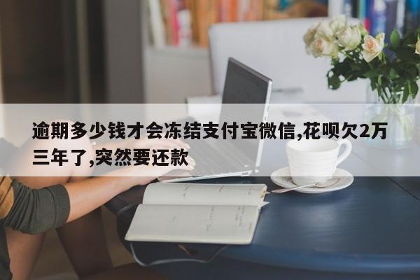 逾期多少钱才会冻结支付宝微信,花呗欠2万三年了,突然要还款